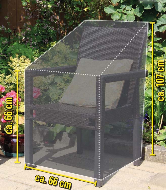 Tuinstoelhoes waterproof 60 x 60 x 107 cm antraciet