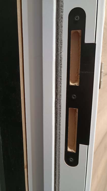 Complete deur honing BR 83cm palladium wit+zwart beslag 201.5cm