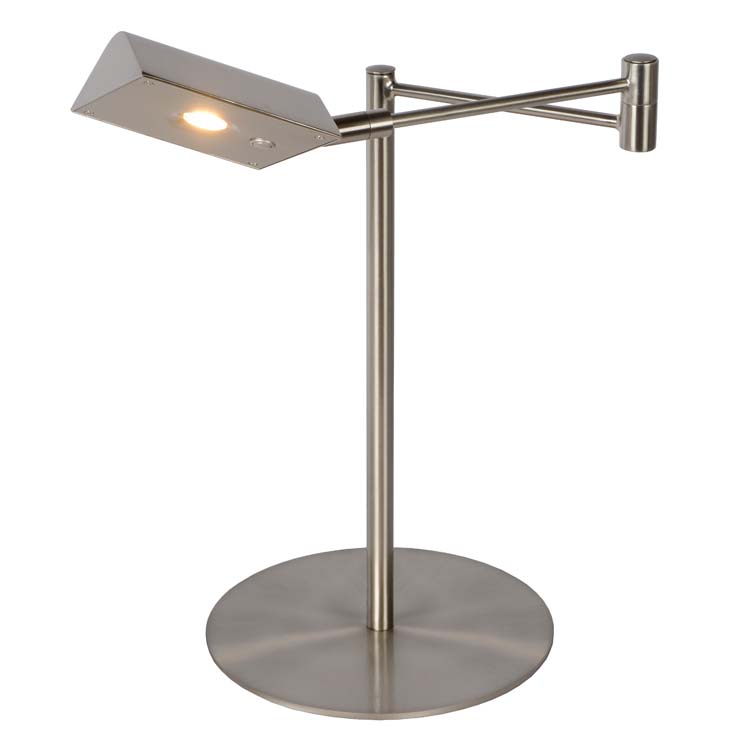 Bureaulamp - Ø 20 cm - LED Dimb. - 1x9W 3000K - Mat chroom