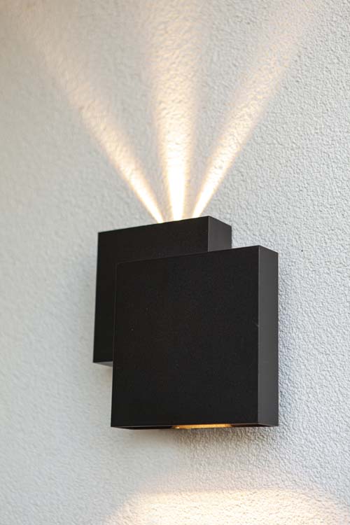 Buitenverlichting wandlamp zwart 3000K 450-900 lumen