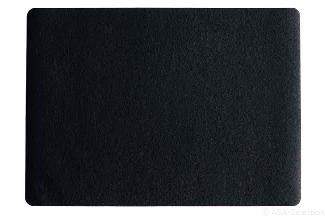 Placemat lederlook Country zwart 46x33 cm