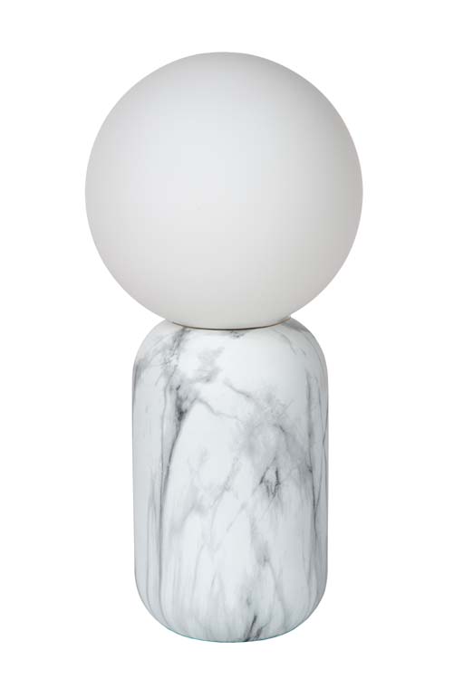 Lampe de table - Ø 15 cm - 1xE27 - Blanc