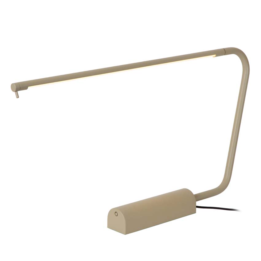 Lucide MADISON - Lampe de bureau - LED Dim to warm - 1x6,5W 2600K/2800K - Taupe