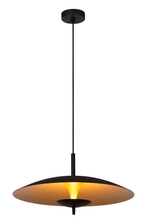 Lucide VULCAN - Suspension - Ø 47 cm - LED Dim. - 1x9W 3000K - Noir