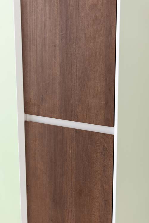 Armoire colonne Ace blanc mat/chêne 400 x 350 x 1700 mm