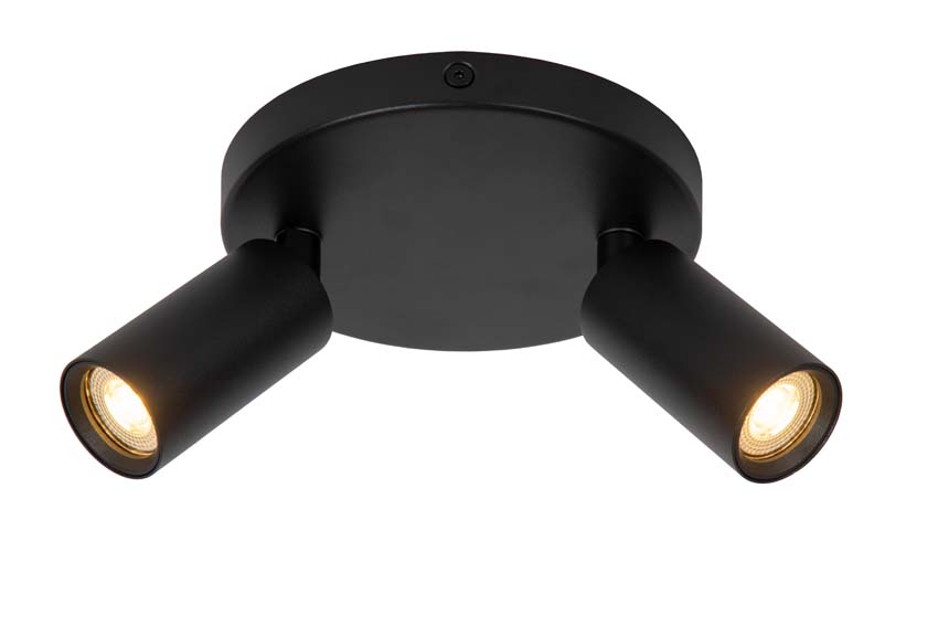 Lucide RITMO - Spot plafond - Ø 15 cm - 2xGU10 (MR11) - Noir