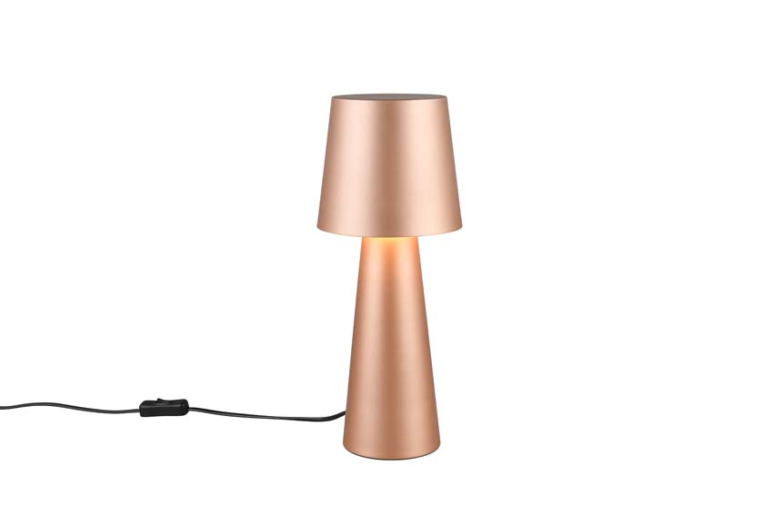 Lampe de table - bronze - E27 - sans ampoule - Ø 16 cm - hauteur 40 cm