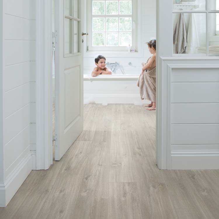 Staal Quick-step alpha vinyl small planks Canyon Grijs Eik Zaagsneden