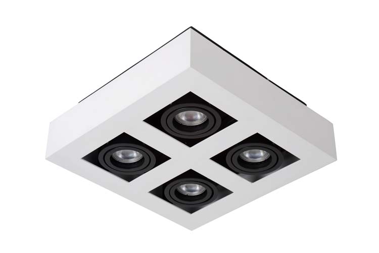 XIRAX - Plafondspot - LED Dim to warm - GU10 - 4x5W 2200K/3000K - Wit