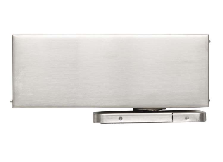 Porte vitrée pivotante 8mm claire 830 x 2000 mm - système pivot inox