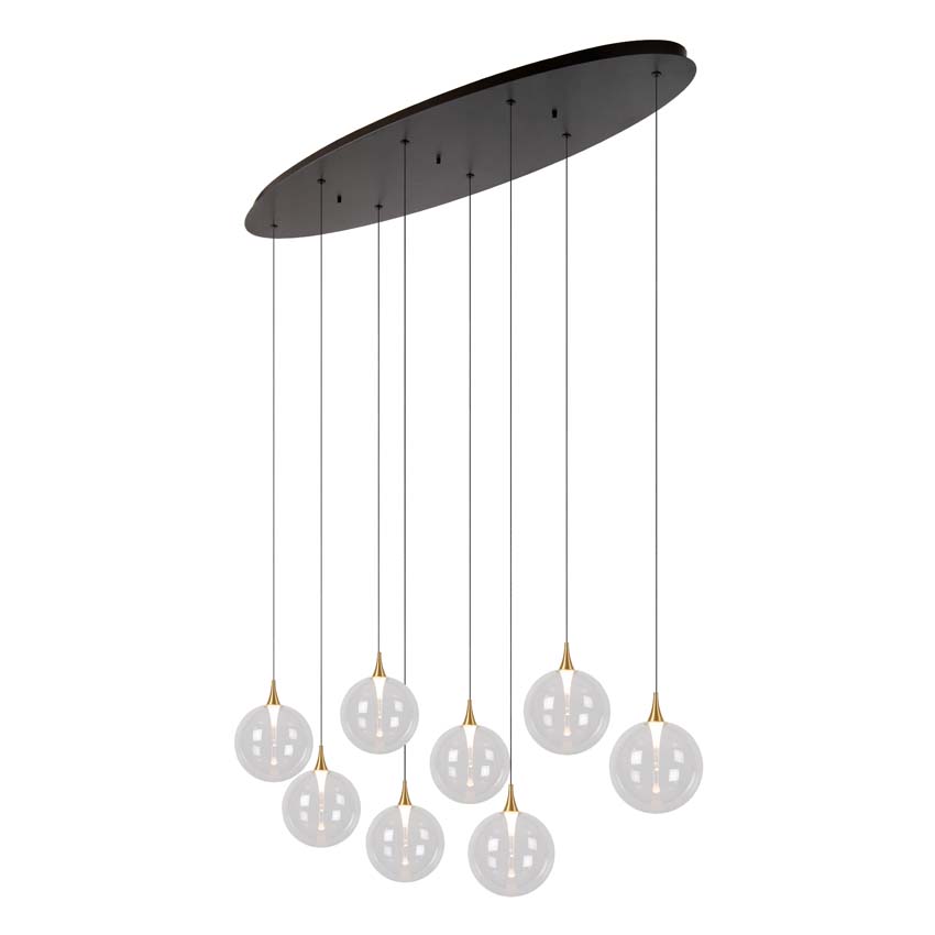 GISELA - Hanglamp - LED Dimb. - 8x3,9W 2700K - Transparant