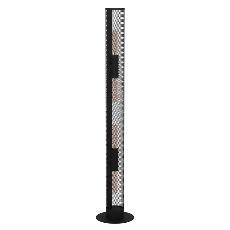 Lampadaire noir cage E27 4x40W