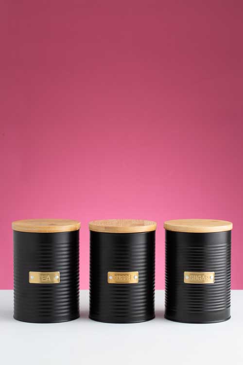 boîte de stock café Typhoon noire Otto H15.5 cm