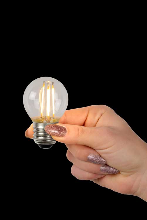 Lucide LED BULB - Ampoule filament - Ø 4,5 cm - LED Dim. - E27 - 1x4W 2700K - Transparent