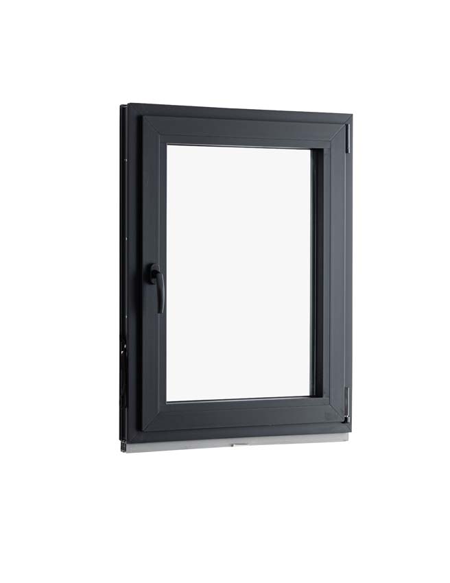 1-VAN Châssis oscillo-battant pvc Elegant noir/noir B750xH1000 mm D