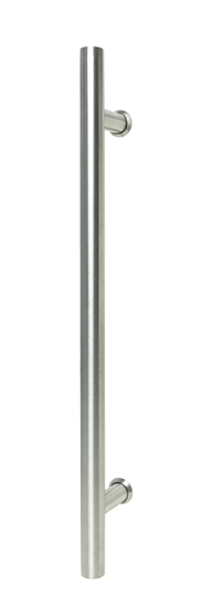 Tirant de porte ronde inox pour porte en verre 40cm - 19mm