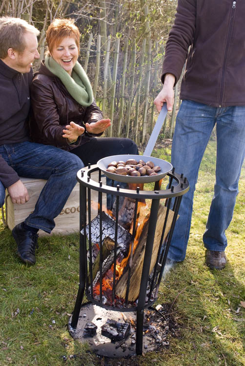 Brasero Barbecook modern laqué noir H62 cm D40 cm