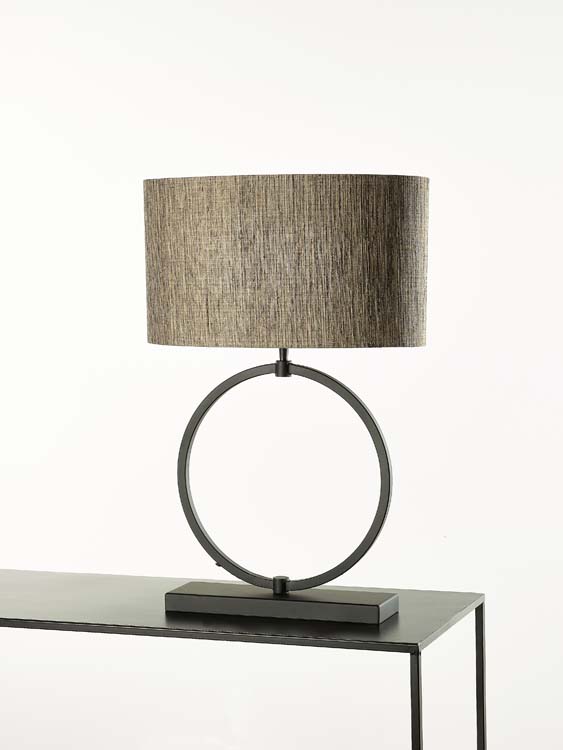 Lampe de table noir-bronze Ø 35cm E27