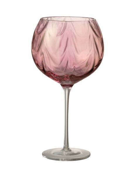 Wijnglas roze 21 cm
