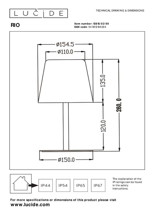 Lampe de table Extérieur - Ø 15,5 cm - LED Dim. - 1x1,8W 3000K - IP44 - Rvb - Multicolor
