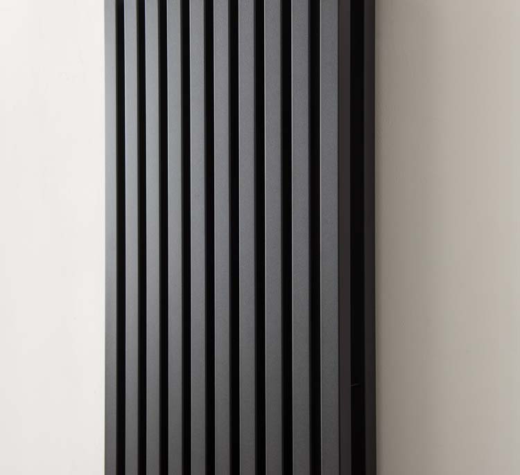 Radiateur Devon 180 x 46,5 cm double noir mat 2062 watt
