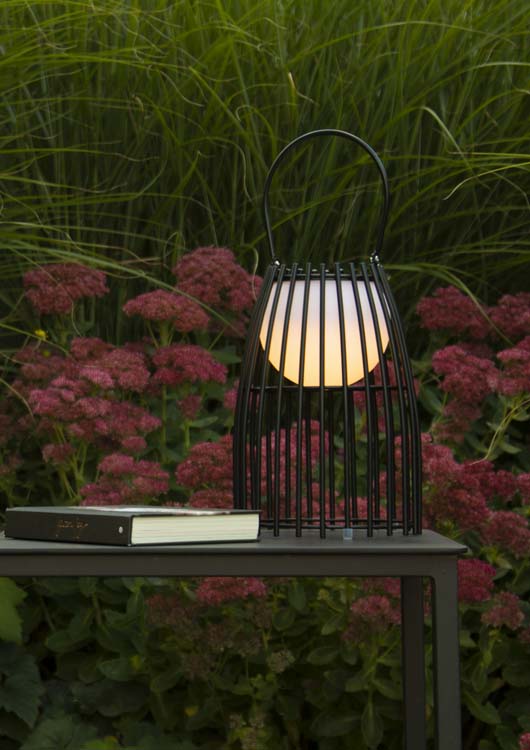 Lucide FJARA - Lampe de table Extérieur - Ø 17,5 cm - LED Dim. - 1x0,3W 3200K - IP44 - 3 StepDim - Noir