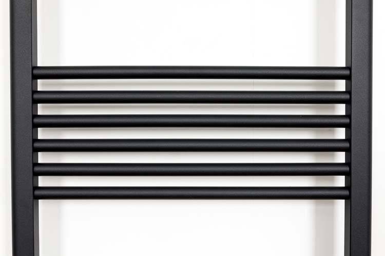 Radiateur sèche-serviette Doris single noir mat 120 x 60 cm 524 Watt