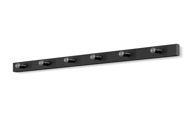 Zack kapstok Rail Accolo mat zwart 60 cm