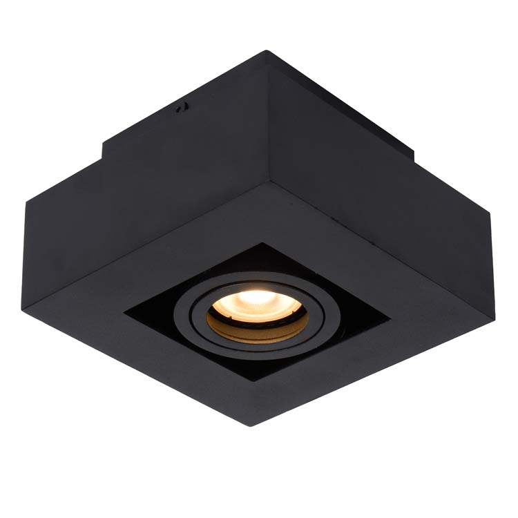 Lucide XIRAX - Spot plafond - LED Dim to warm - GU10 - 1x5W 2200K/3000K - Noir