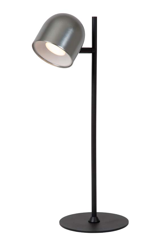 Lucide SKANSKA RECH - Oplaadbare Bureaulamp Binnen/Buiten - Accu/Batterij - LED Dimb. - CCT - 1x3W 3000K/6000K - IP44 - Grijs ijzer