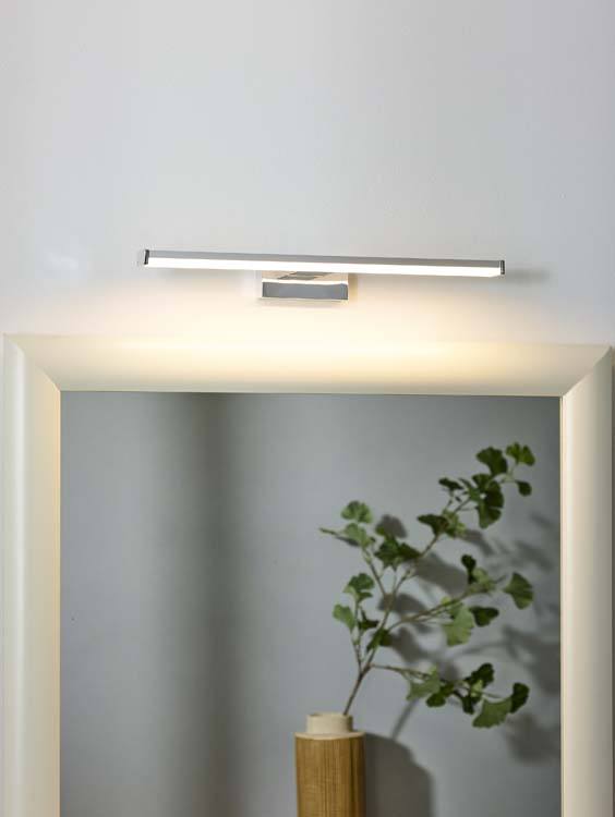 Spiegellamp Badkamer - LED - 1x8W 3000K - IP44 - Mat chroom