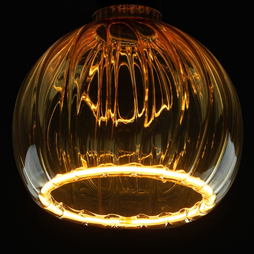 Lampe led floating globe - Ø125mm - Straight golden - 6W - E27