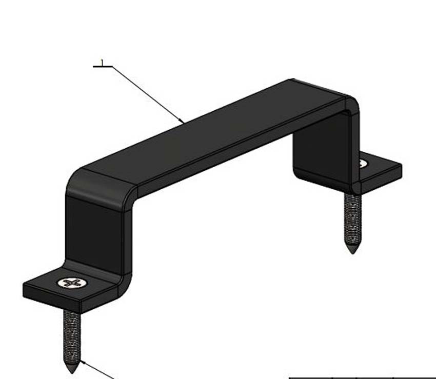 Deurtrekker Tito zwart 16 cm