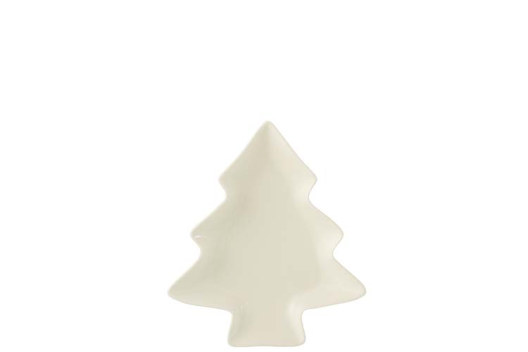 Bol sapin de Noël porcelaine blanc petit 24 x 21 cm