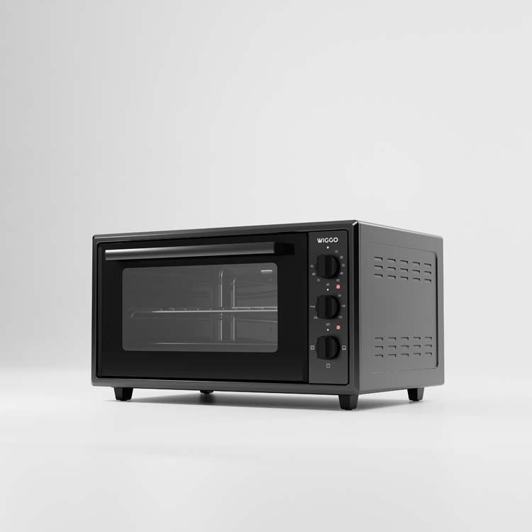 Vrijstaande mini oven zwart 45 liter 2000W