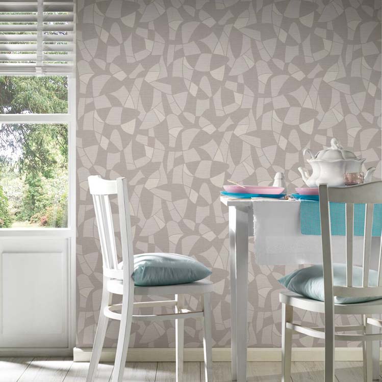 Vinyl op vlies behang 0.53x10m patch beige