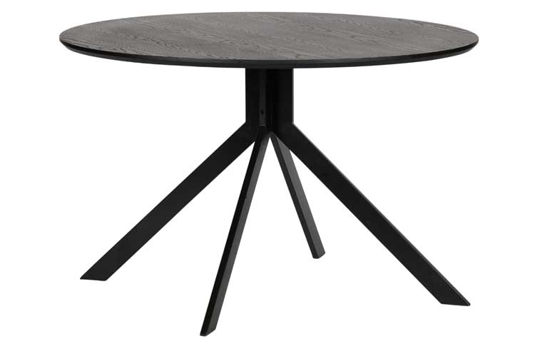 Bruno Table À Manger Mdf Noir Ø120 Cm