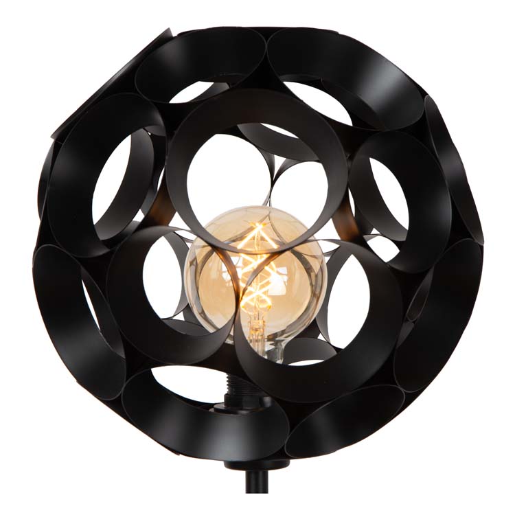 Lucide HANNELORE - Lampadaire - Ø 30 cm - 1xE27 - Noir