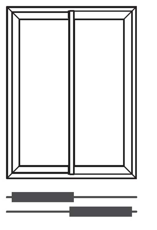 Fenêtre coulissant Belio alu blanc - 2 vantaux / 2 rails sur mesure