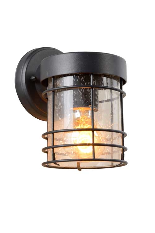 Lucide KEPPEL - Wandlamp Buiten - E27 - IP23 - Zwart