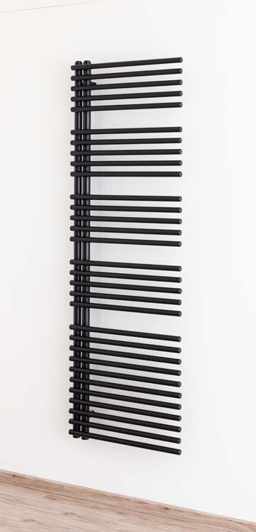 Handdoekradiator Dexter enkel zwart 180 x 60 cm 970 watt