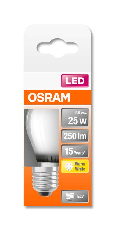 Lampe LED retro clp25 E27 2.5W blanc chaud mat