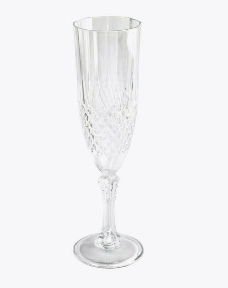 Verres à champagne avec effet cristal en plastique 6 pièces