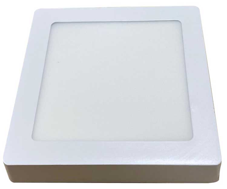 Plafonnière blanc carré 18W 1180 lumes diam 225 mm lumière froid