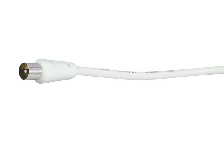 Cordon COAX 5m Blanc