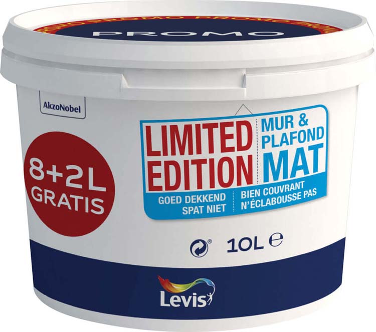 Levis mur et plafond limited edition blanc mat 8L+2L GRATUIT