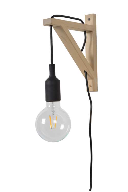 Lucide FIX WALL - Wandlamp - E27 - Zwart