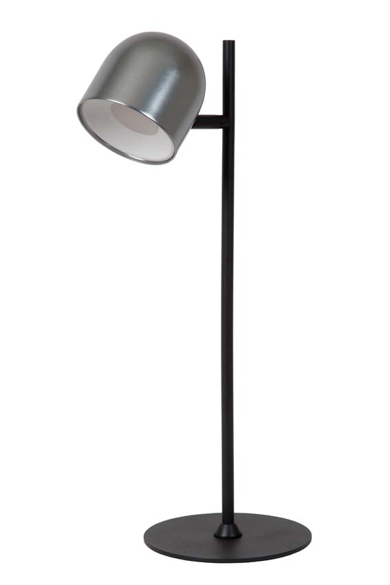 Lucide SKANSKA RECH - Oplaadbare Bureaulamp Binnen/Buiten - Accu/Batterij - LED Dimb. - CCT - 1x3W 3000K/6000K - IP44 - Grijs ijzer