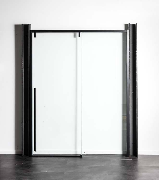 Porte coulissante douche Ulrich 116-120x200cm noir