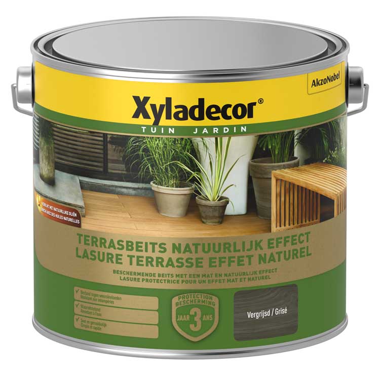 Xyladecor teinture pour terrasse effet naturel gris 2,5L